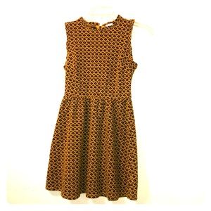 Mustard yellow and black dress